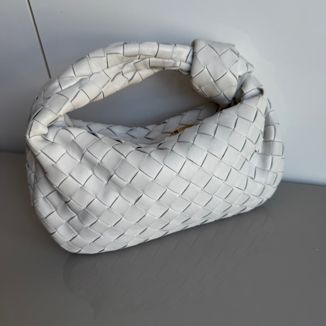 Bottega Veneta Jodie Mini White Leather Gold Hardware