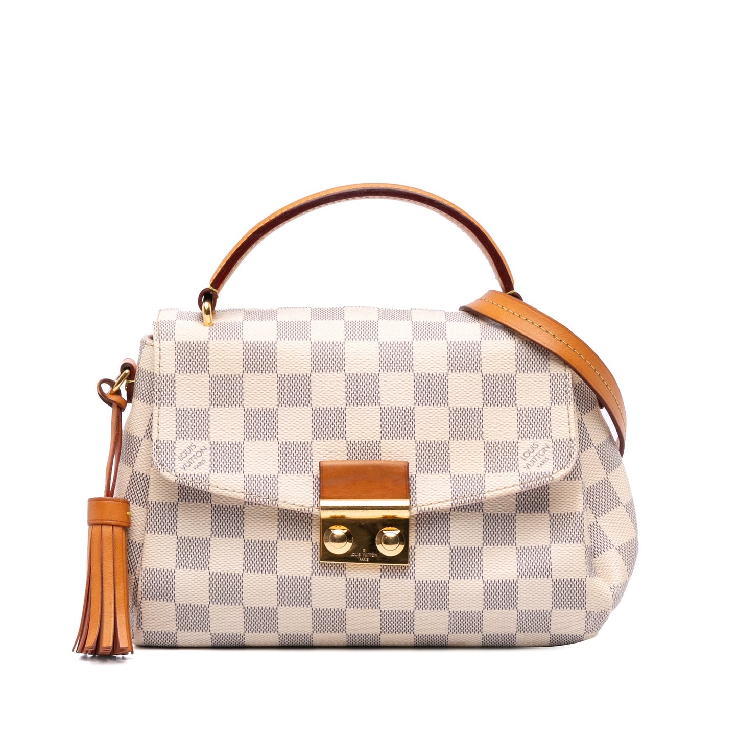 White Louis Vuitton Damier Azur Croisette Satchel