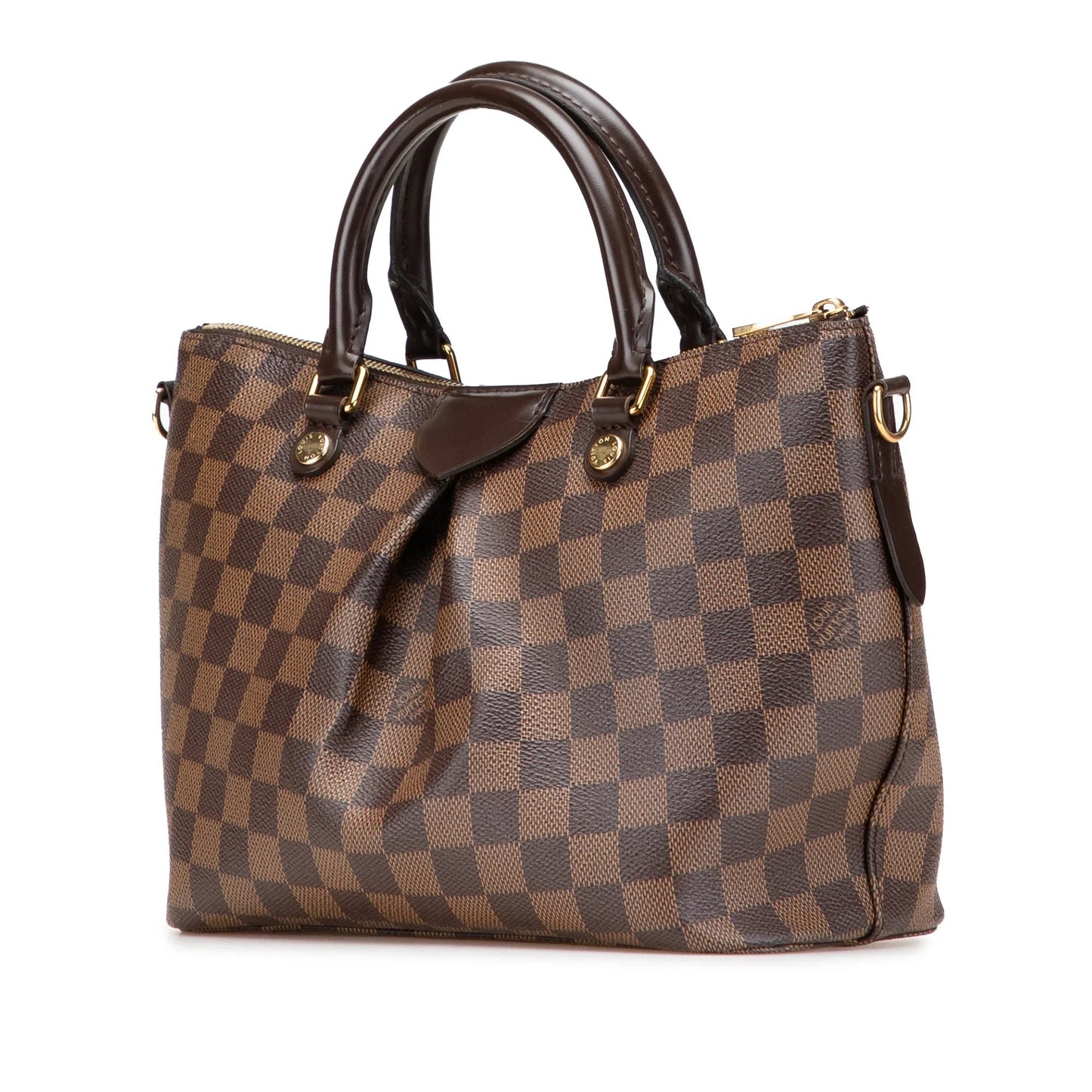 Brown Louis Vuitton Damier Ebene Siena PM Satchel