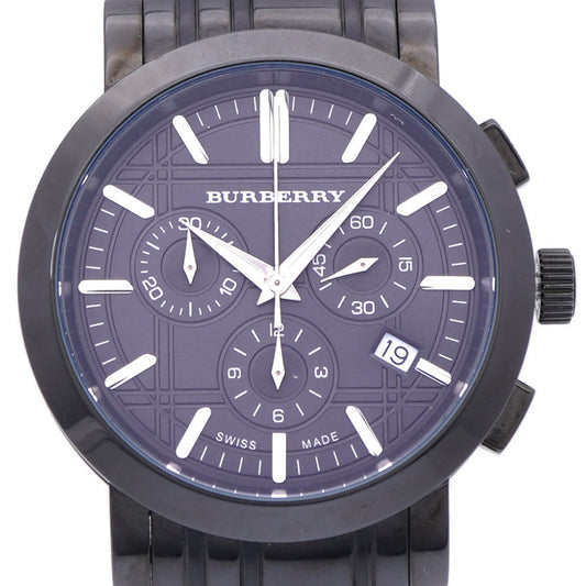 BURBERRY Watches Quartz BU1373 Stainless Steel black Chronograph black dial