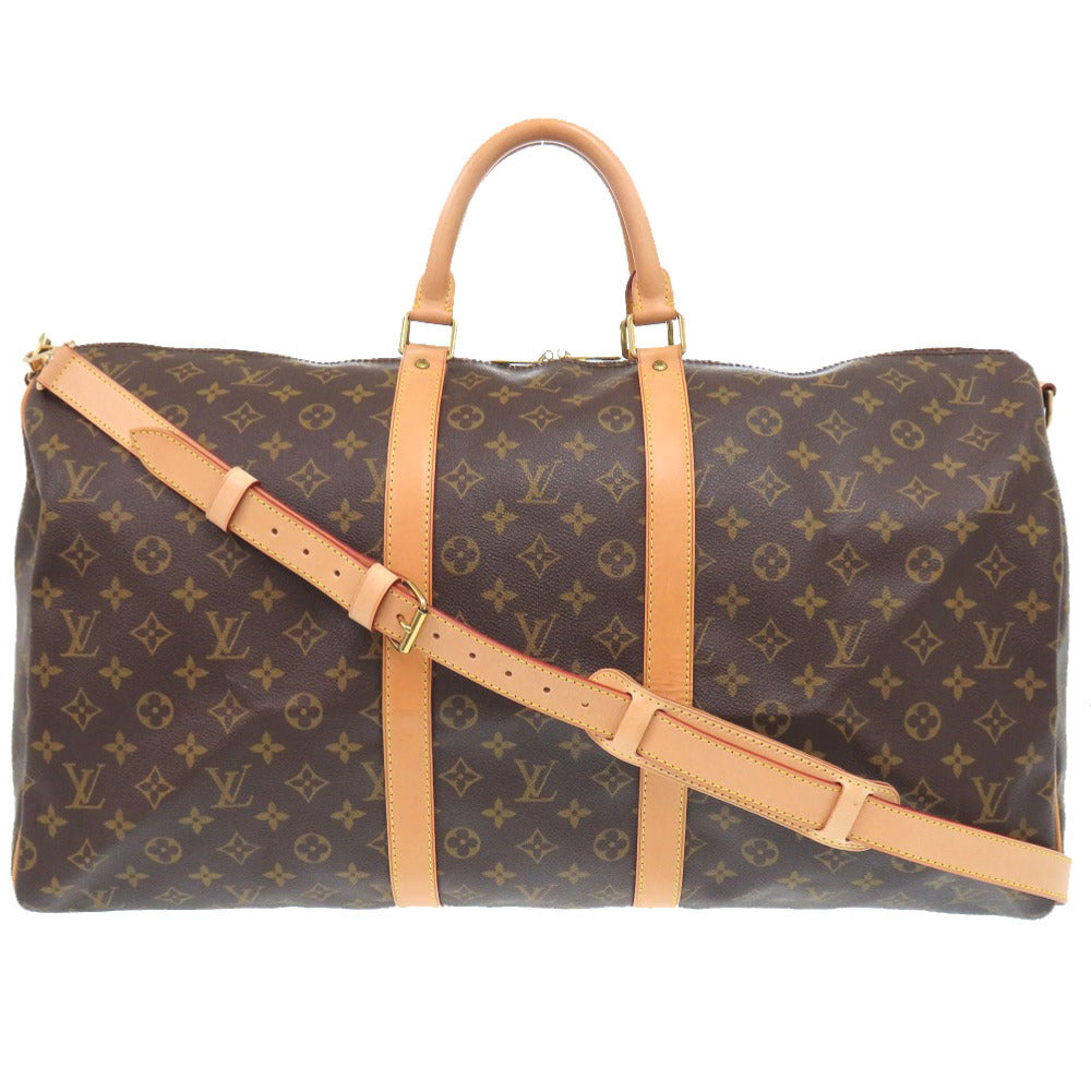 LOUIS VUITTON Boston Duffel bag M41414 Monogram canvas Brown Monogram Keepall bandouliere55