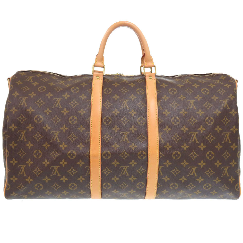 LOUIS VUITTON Boston Duffel bag M41414 Monogram canvas Brown Monogram Keepall bandouliere55
