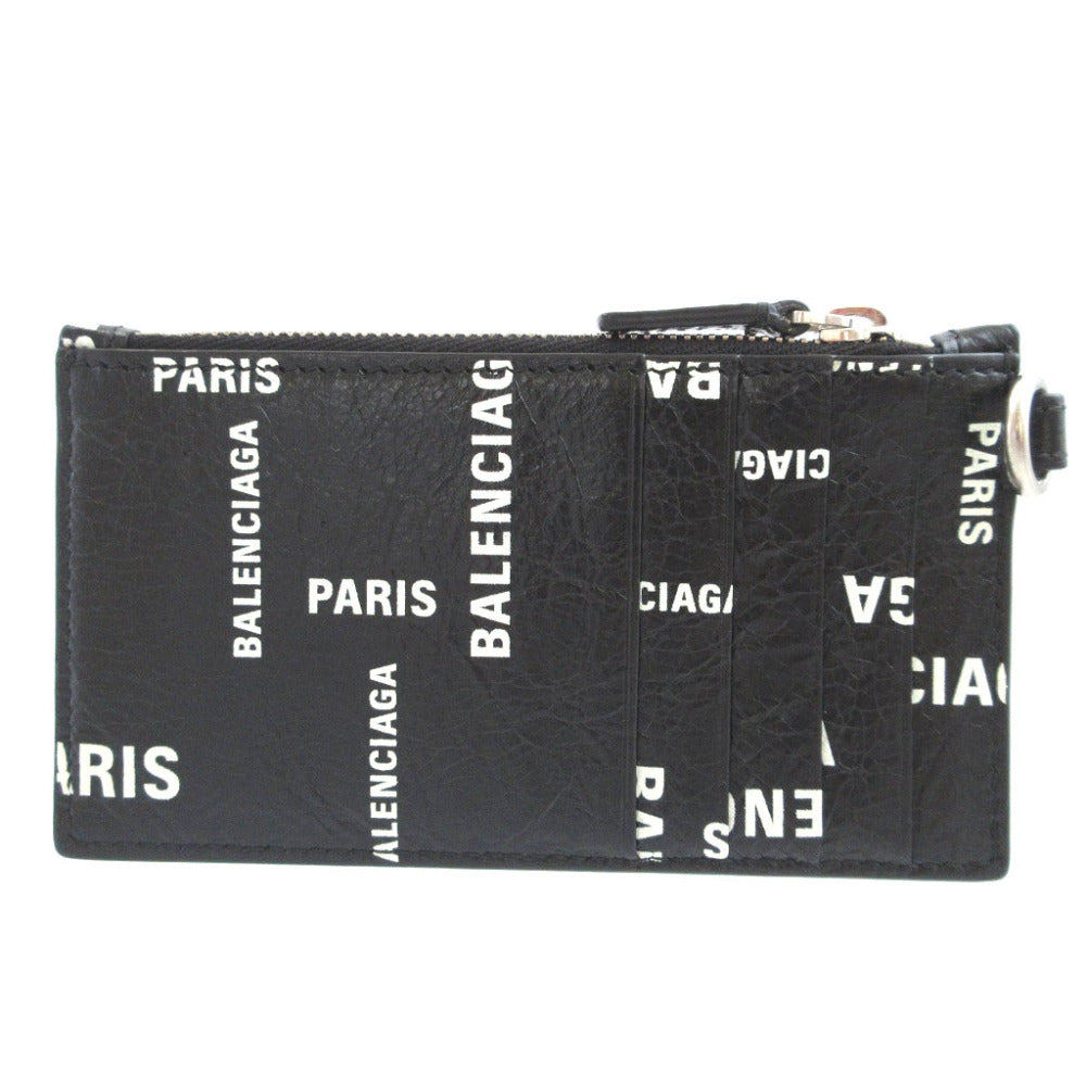 BALENCIAGA Card Case 594548 leather black