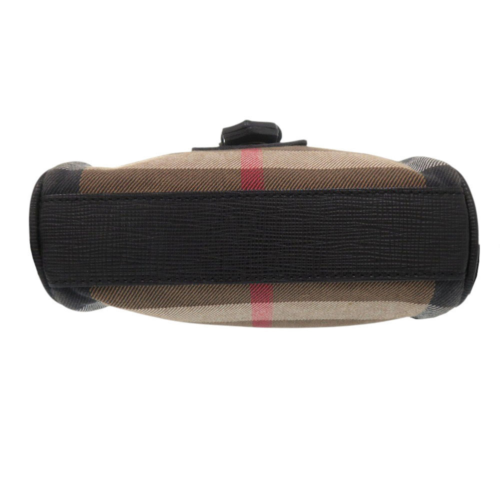BURBERRY Shoulder Bag Canvas, Leather Brown Mega check mens