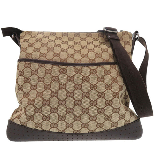 GUCCI Shoulder Bag 145857 GG canvas Brown Sacoche GG pattern all-over pattern Crossbody Women