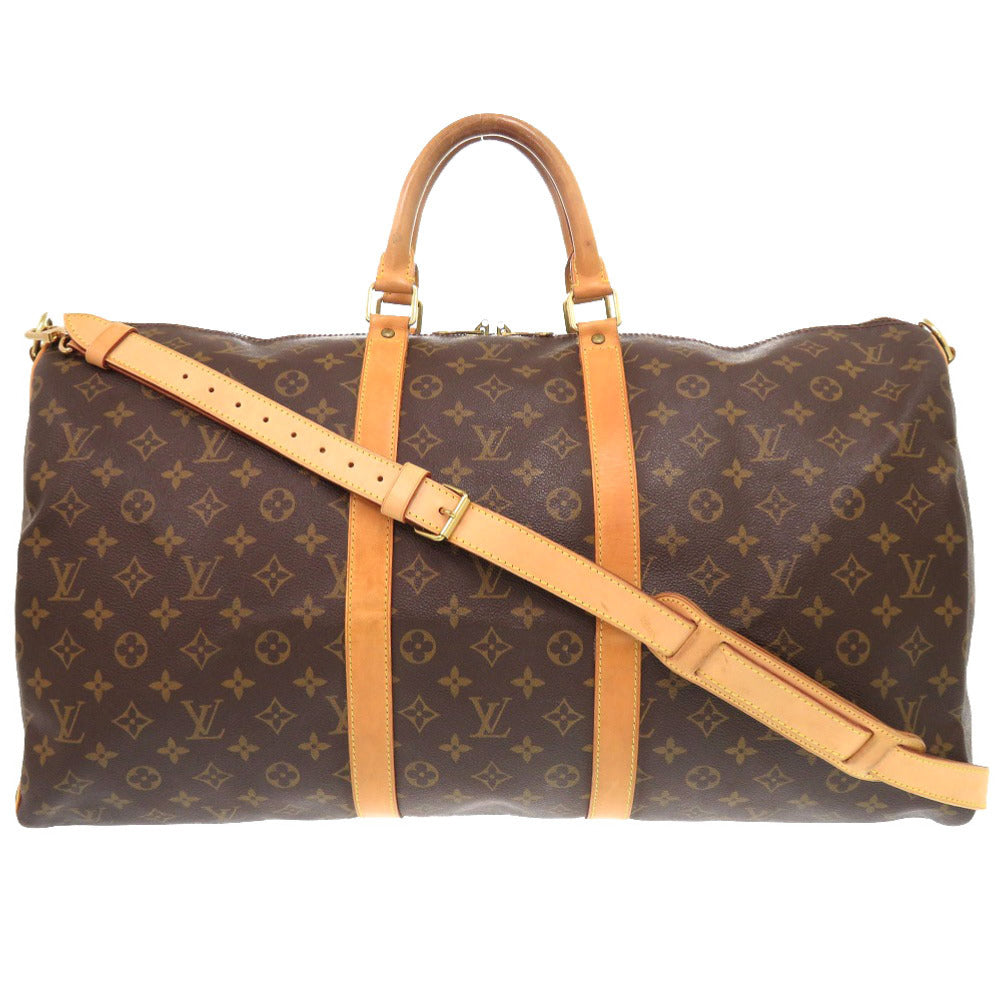 LOUIS VUITTON Boston Duffel bag M41414 Monogram canvas Brown Monogram Keepall bandouliere55