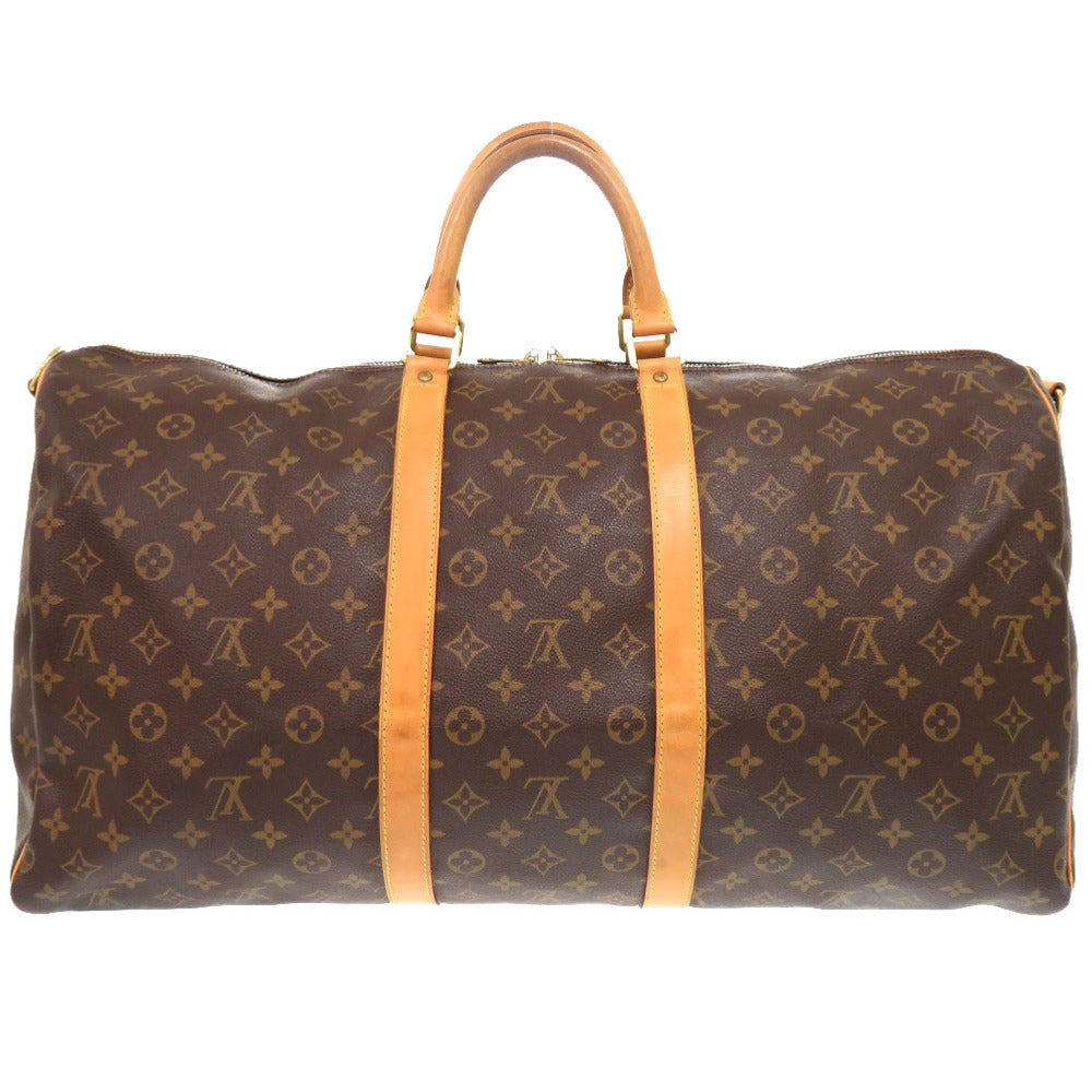 LOUIS VUITTON Boston Duffel bag M41414 Monogram canvas Brown Monogram Keepall bandouliere55