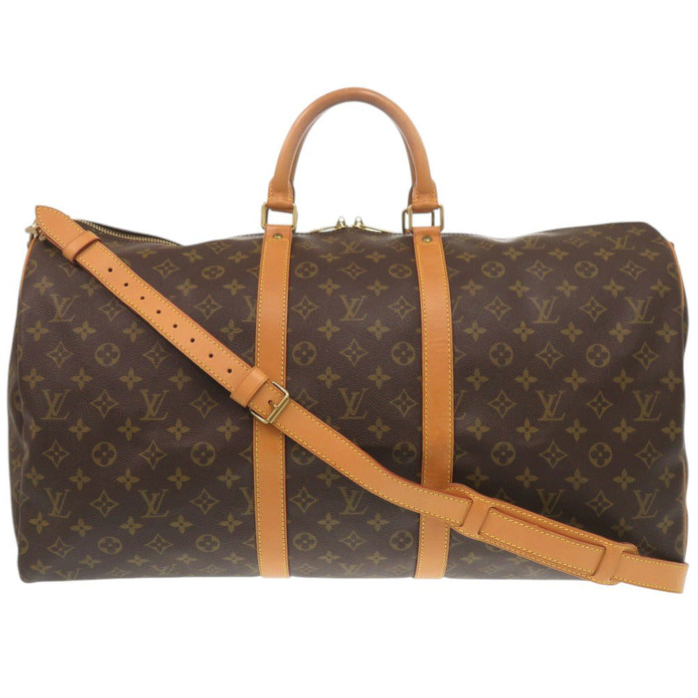LOUIS VUITTON Boston Duffel bag M41414 Monogram canvas Brown Monogram Keepall bandouliere55
