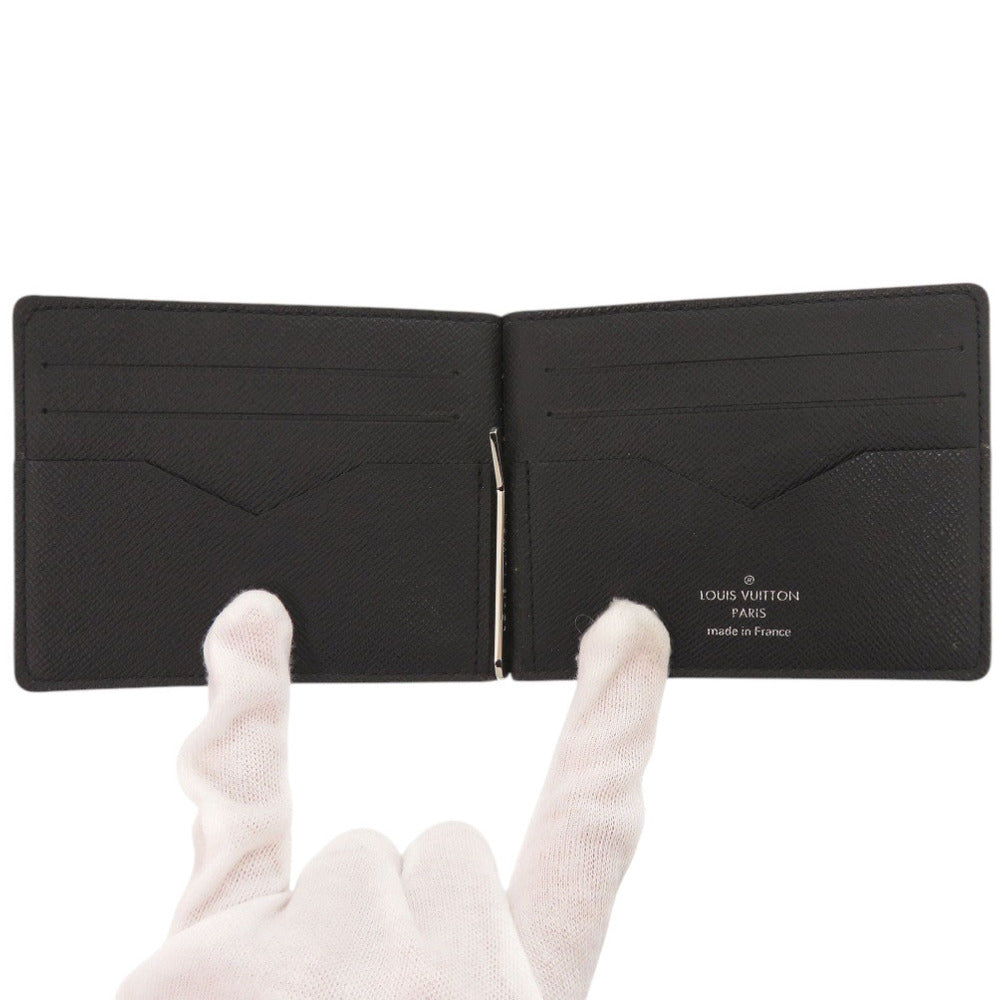 LOUIS VUITTON Card Case M62978 Taiga black Taiga Portefeuille pans