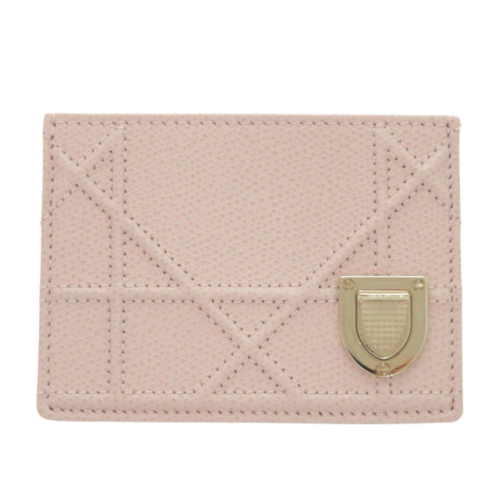 Christian Dior Card Case leather pink
