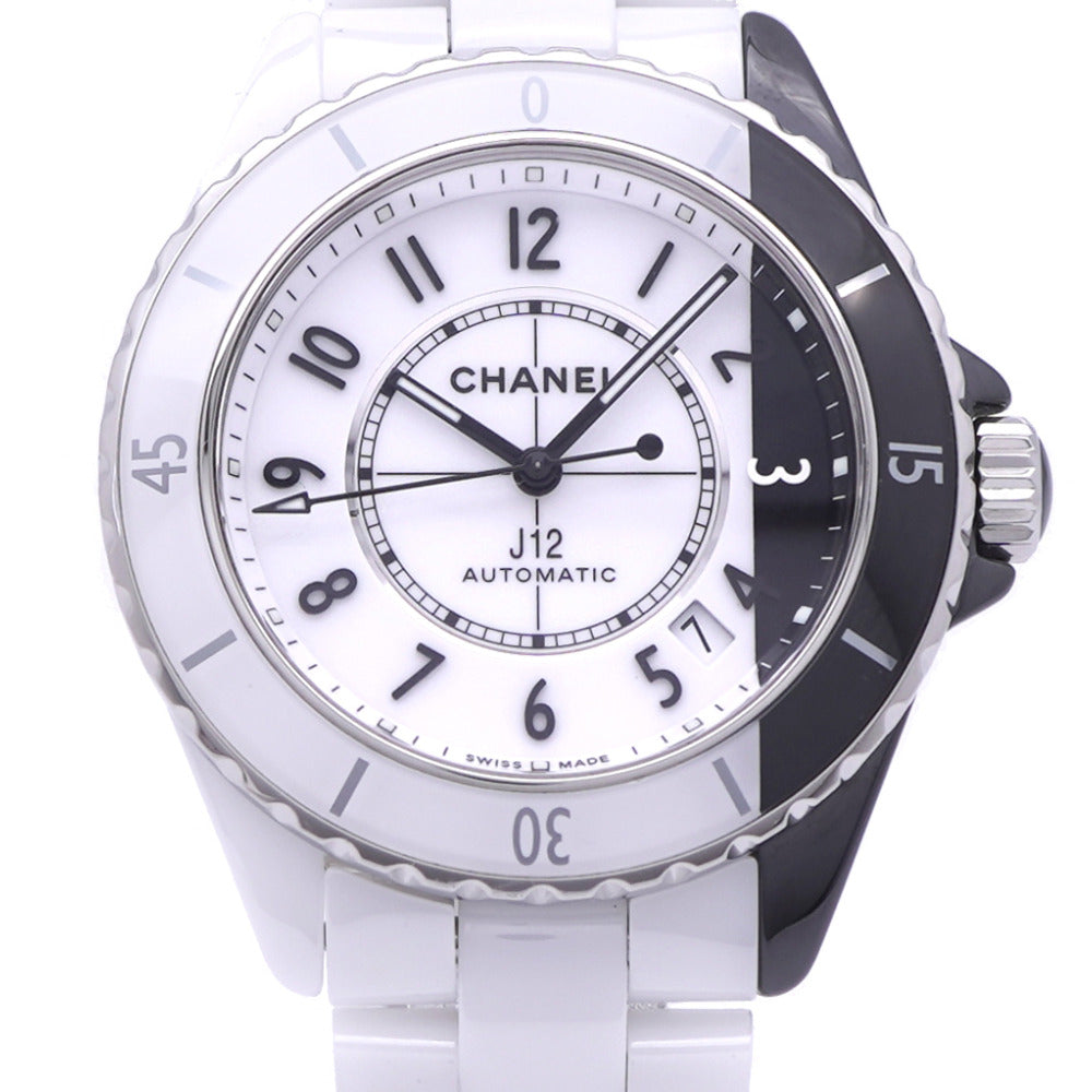 CHANEL Watches Mechanical Automatic H6515 ceramic white J12 paradox White / black dial