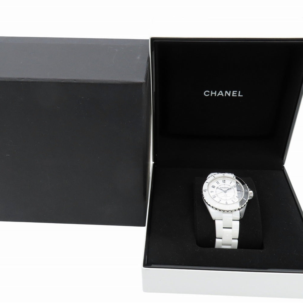 CHANEL Watches Mechanical Automatic H6515 ceramic white J12 paradox White / black dial