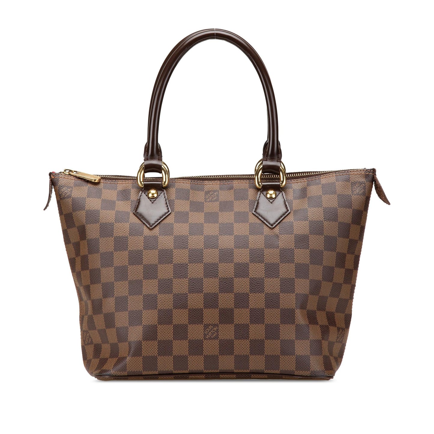 Brown Louis Vuitton Damier Ebene Saleya PM Handbag
