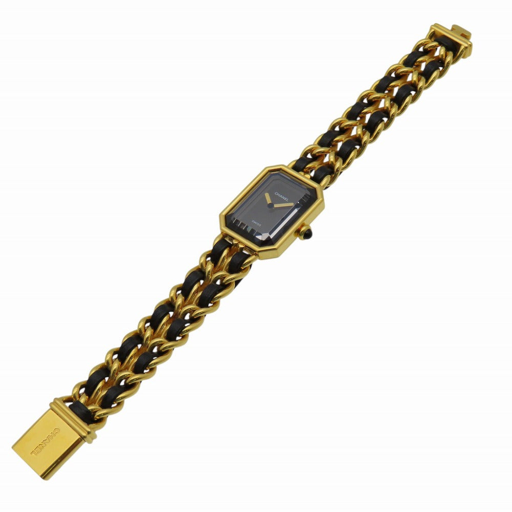 CHANEL Watches Quartz H0001 Gold Plated, Leather black Premiere black dial