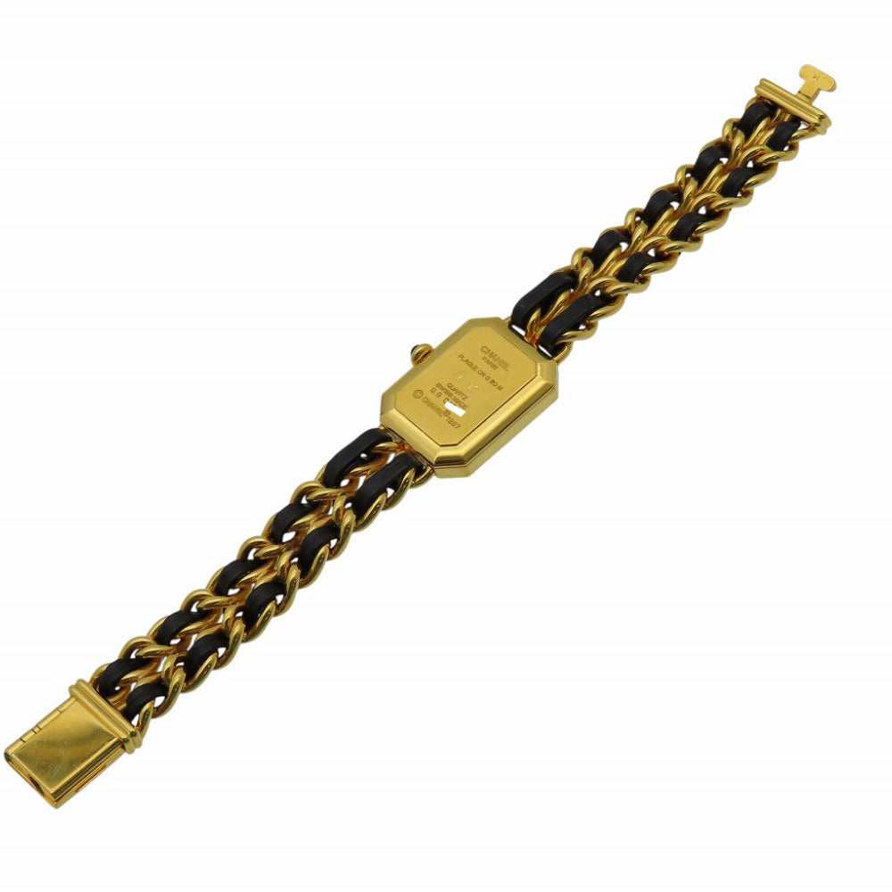 CHANEL Watches Quartz H0001 Gold Plated, Leather black Premiere black dial
