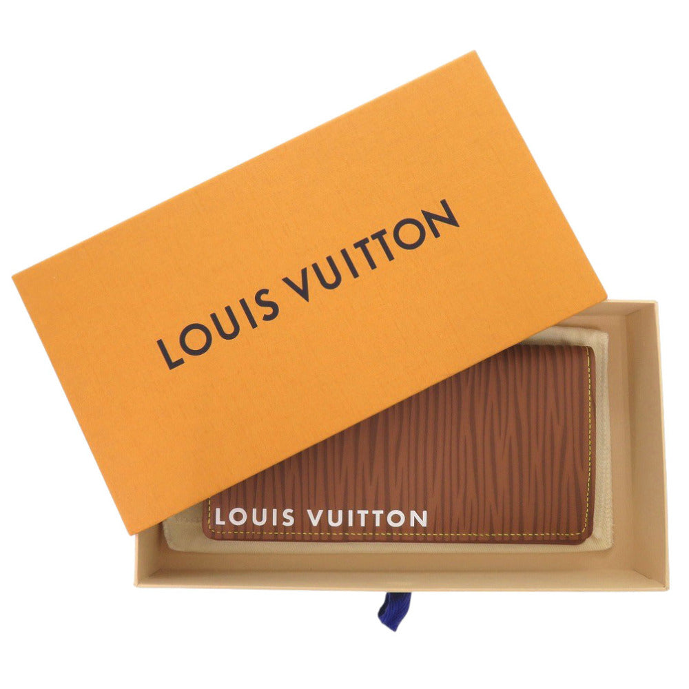 LOUIS VUITTON Long Wallet Purse M82631 Epi Leather Brown Epi Portefeuille Blaza NM