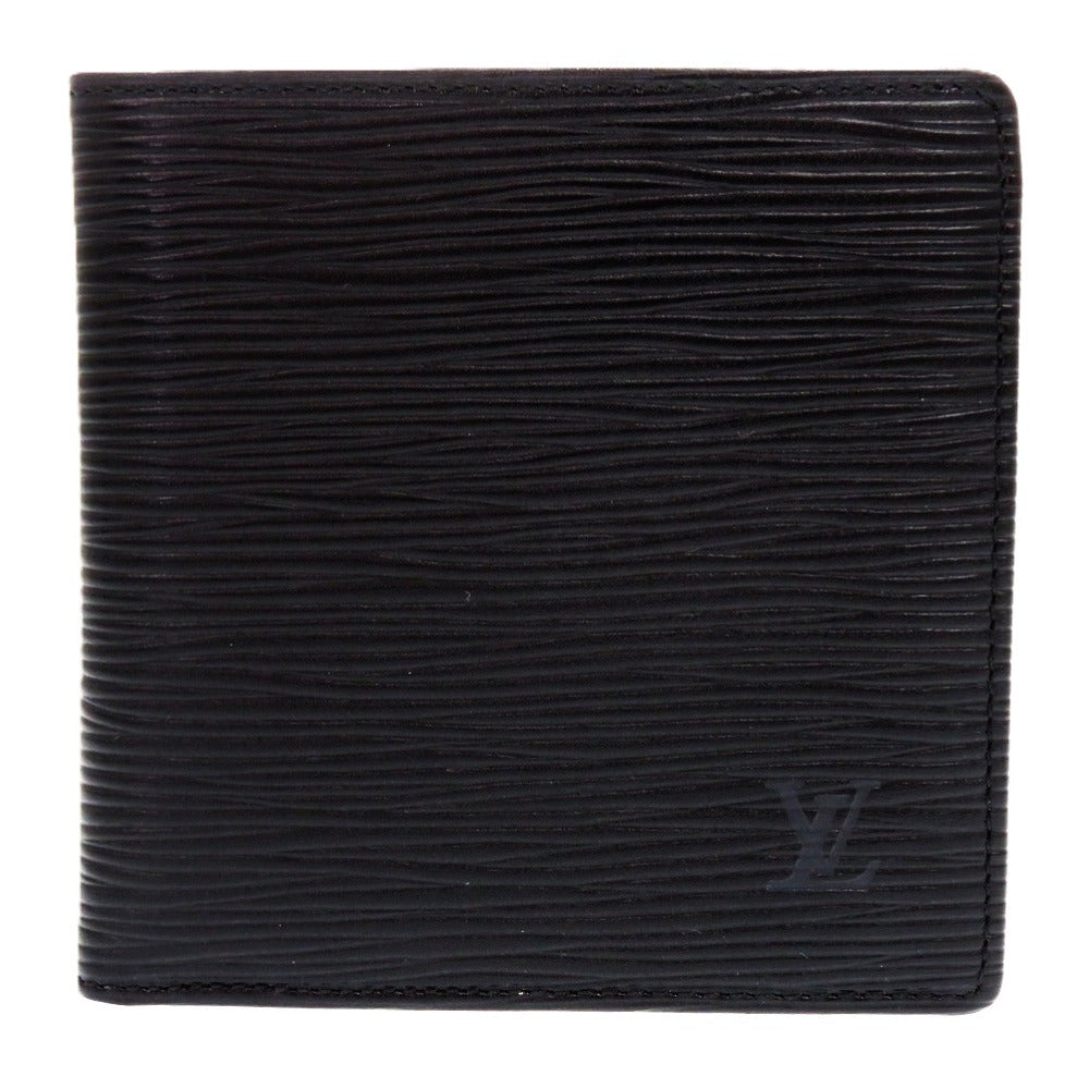 LOUIS VUITTON Bifold Wallet leather black
