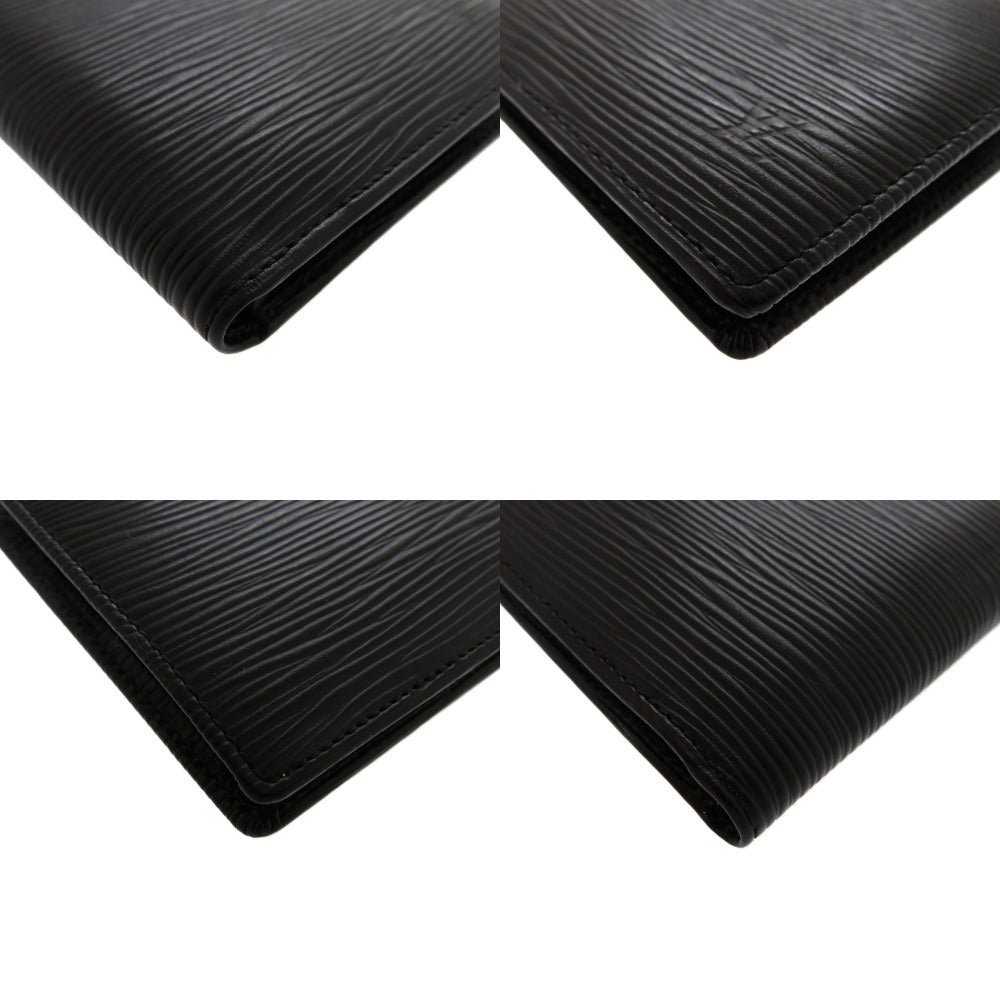 LOUIS VUITTON Bifold Wallet leather black