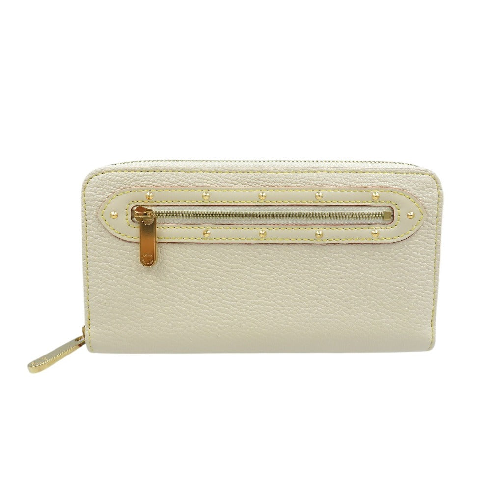 LOUIS VUITTON Long Wallet Purse M93026 leather Bron white Suhari Zippy Wallet