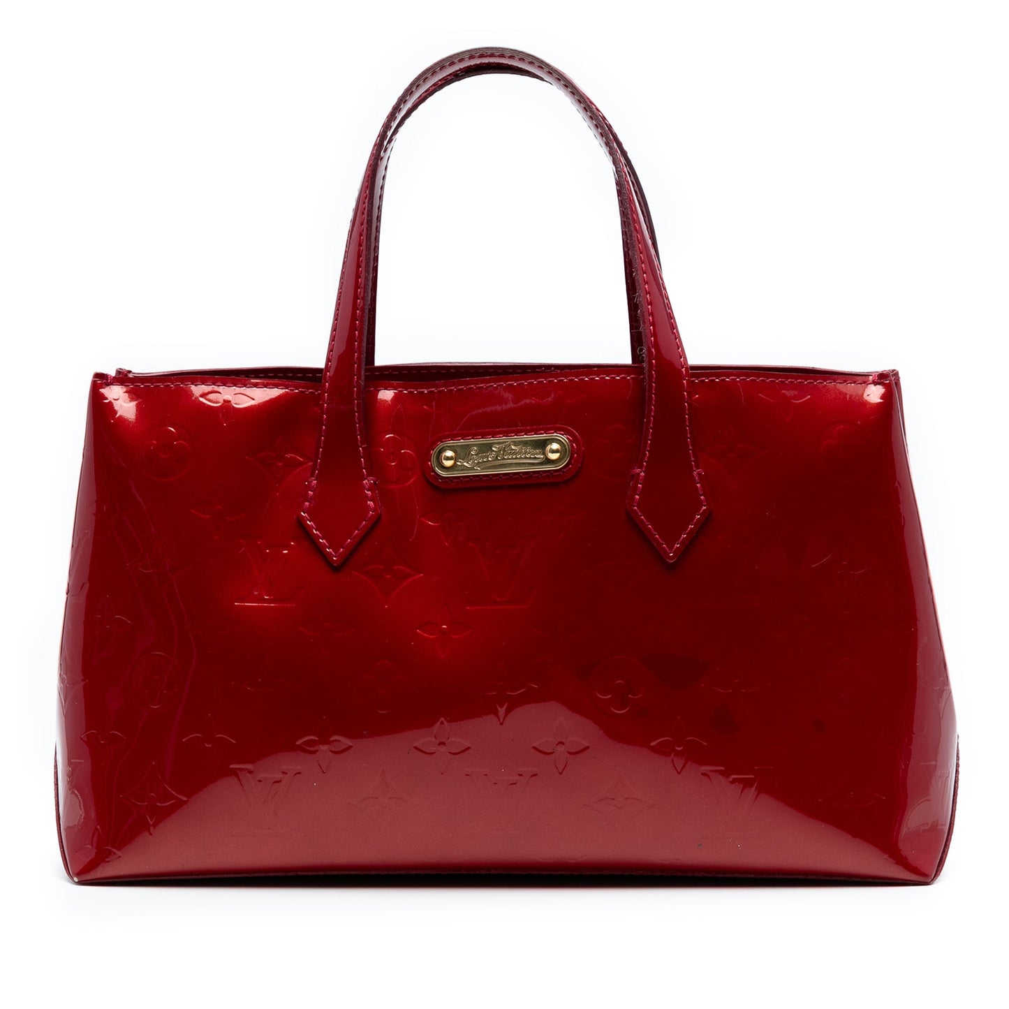 Red Louis Vuitton Monogram Vernis Wilshire PM Handbag