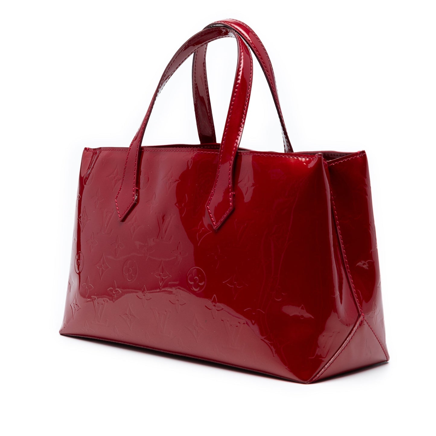 Red Louis Vuitton Monogram Vernis Wilshire PM Handbag