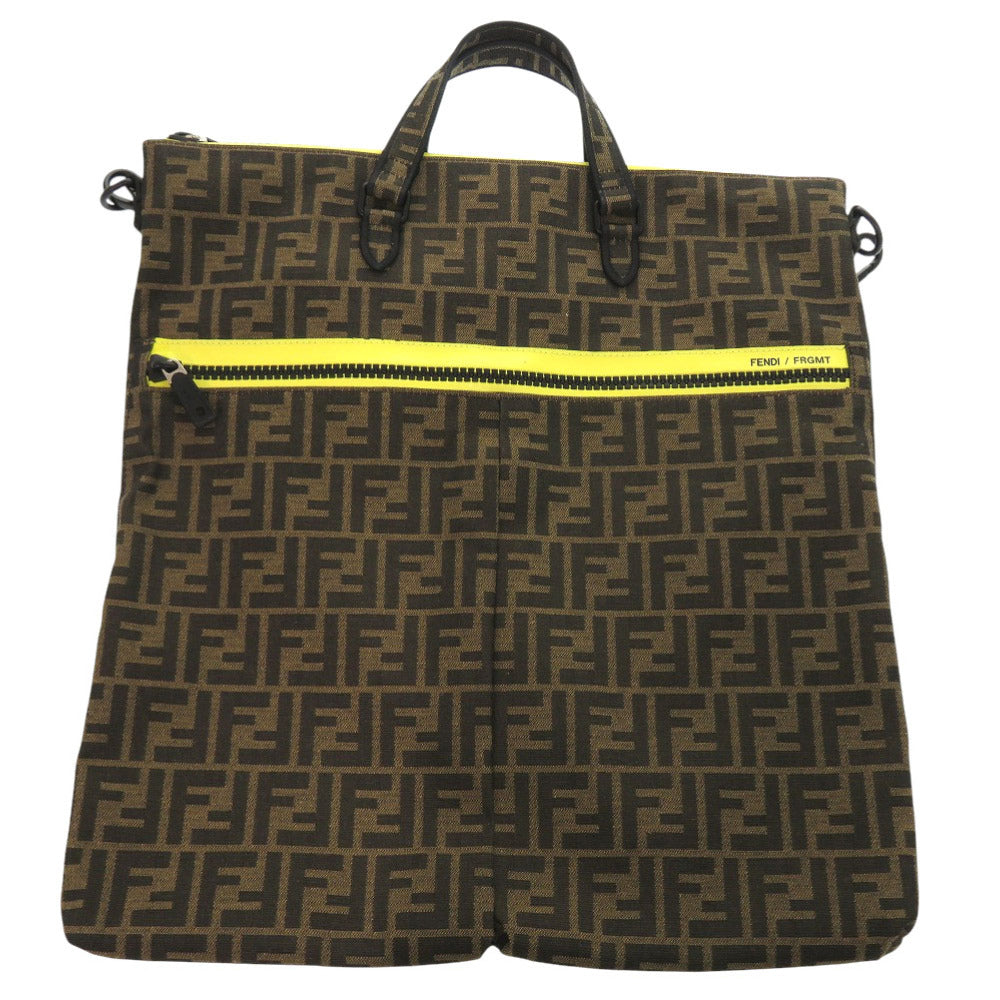 FENDI Tote Bag IVA614-AOW1-239-0059 canvas Brown Fragment collaboration