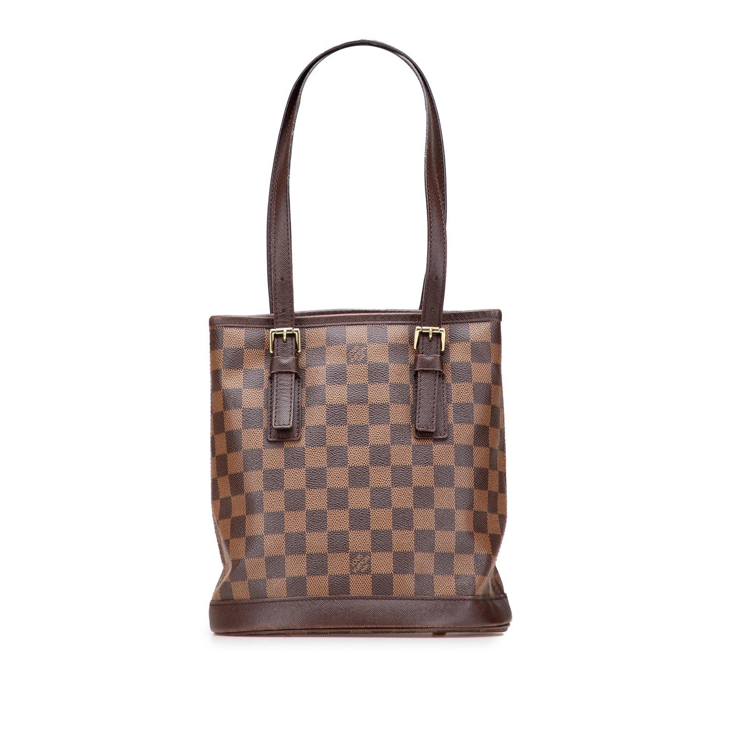 Brown Louis Vuitton Damier Ebene Marais Bucket Bag