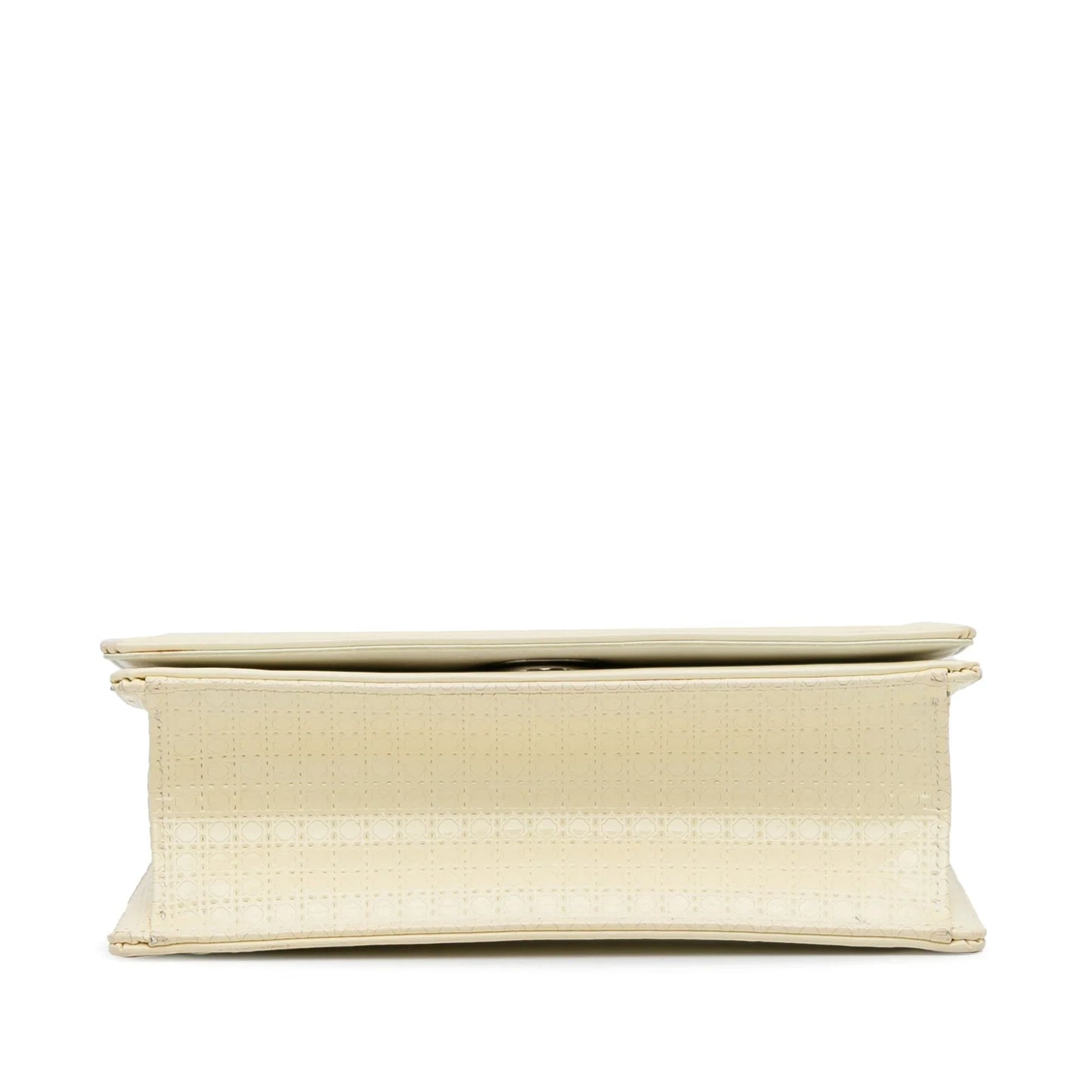 White Dior Medium Patent Diorama Crossbody Bag