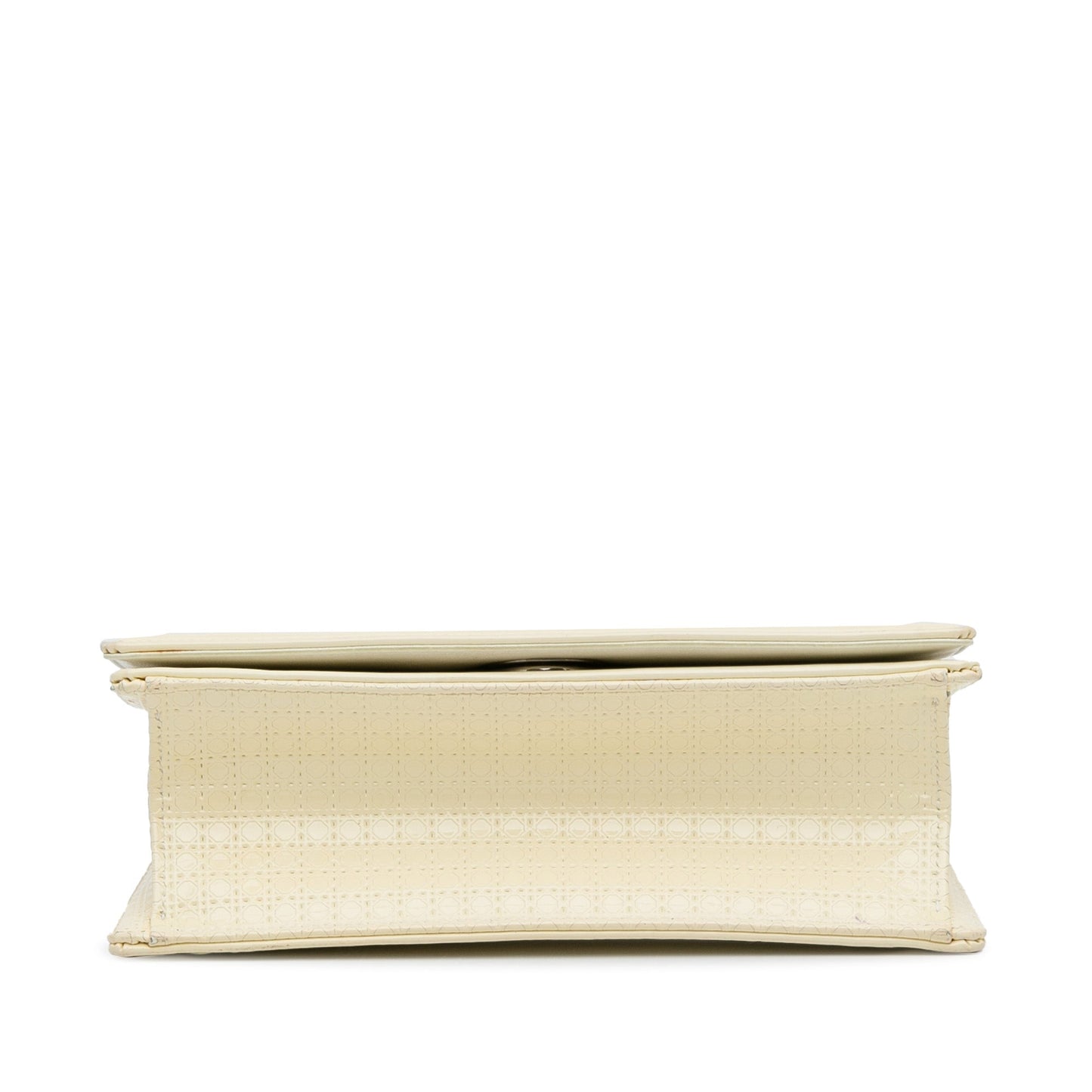 White Dior Medium Patent Diorama Crossbody Bag