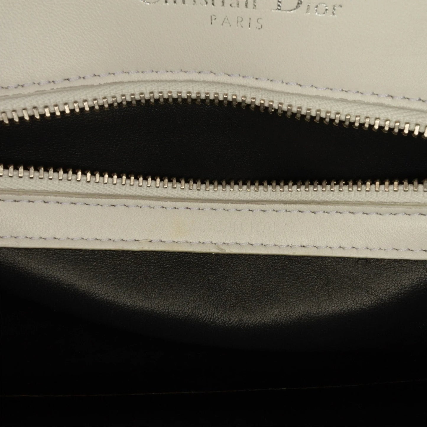 White Dior Medium Patent Diorama Crossbody Bag