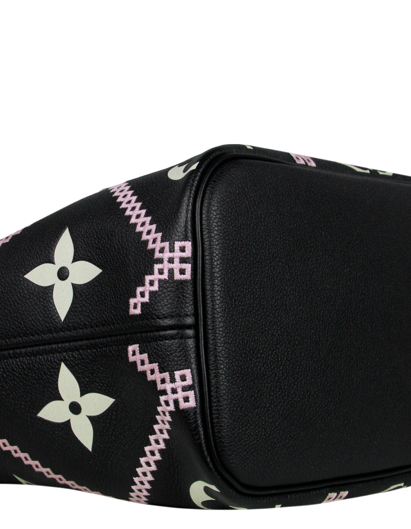 Louis Vuitton '22 Black Empreinte Monogram Giant Broderies Neverfull MM Bag