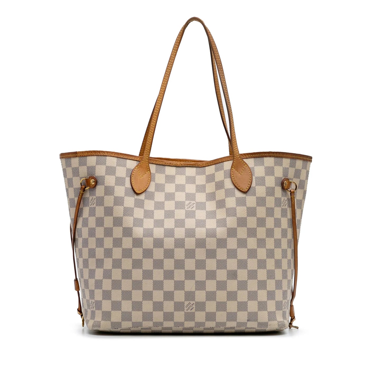 White Louis Vuitton Damier Azur Neverfull MM Tote Bag