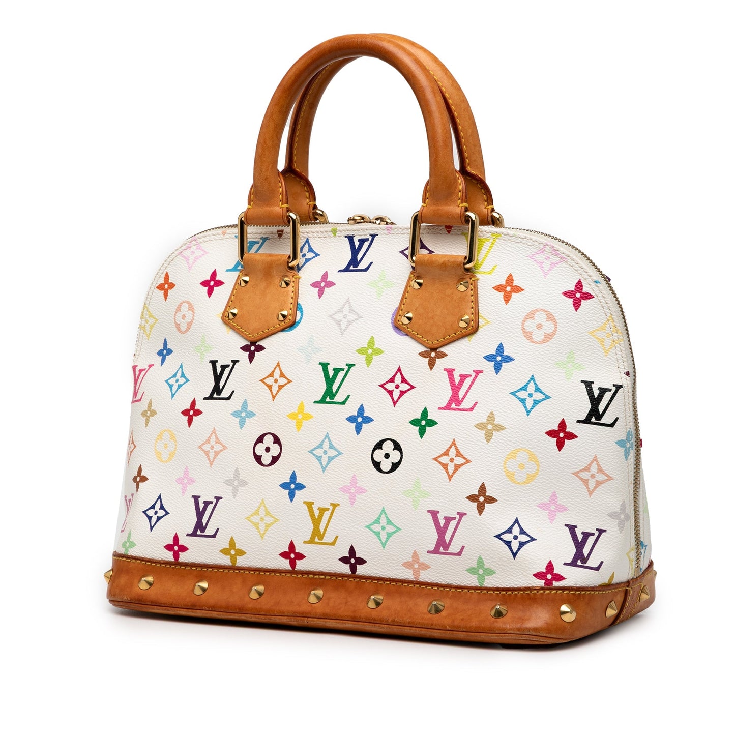 White Louis Vuitton Monogram Multicolore Alma PM Handbag
