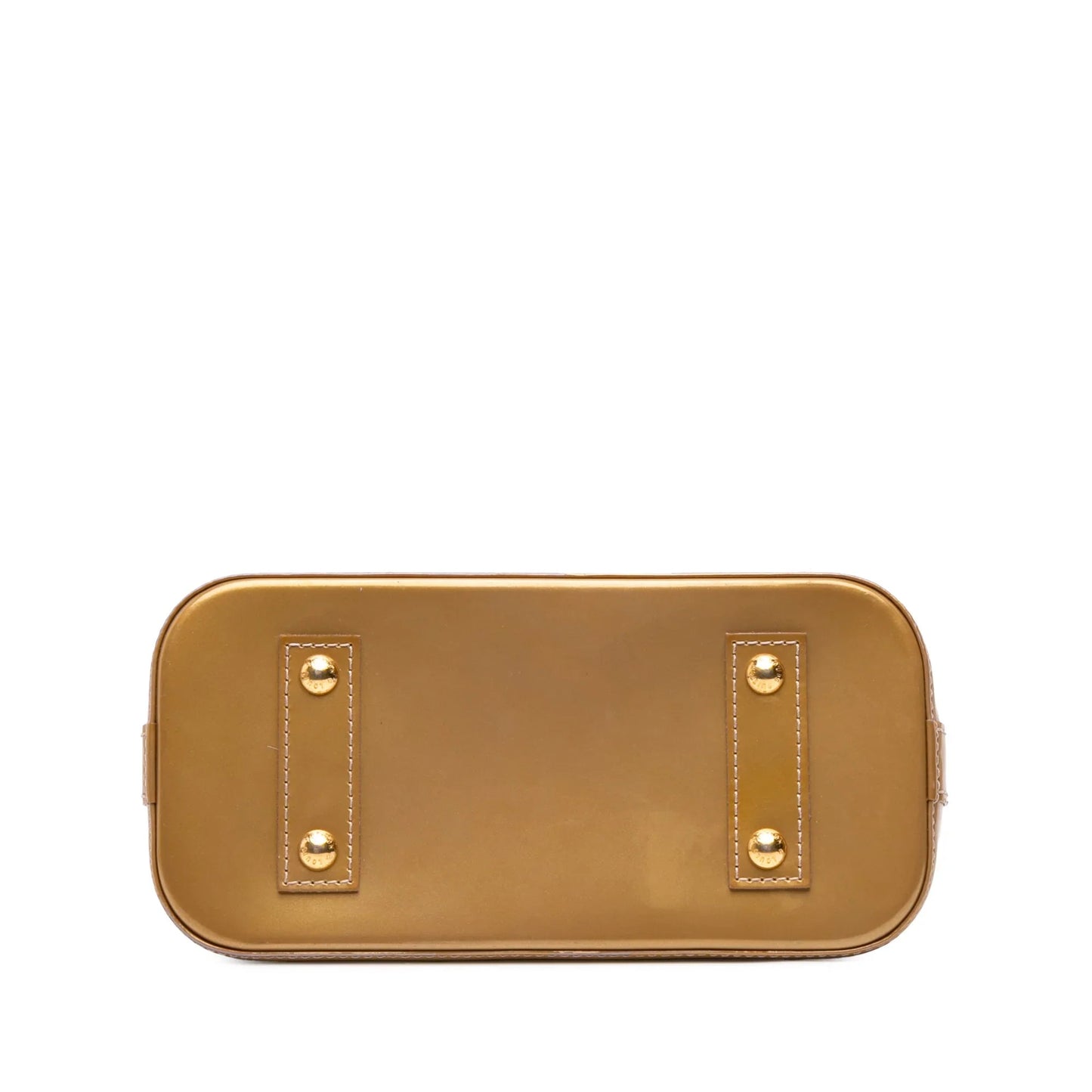 Gold Louis Vuitton Monogram Vernis Alma BB Satchel