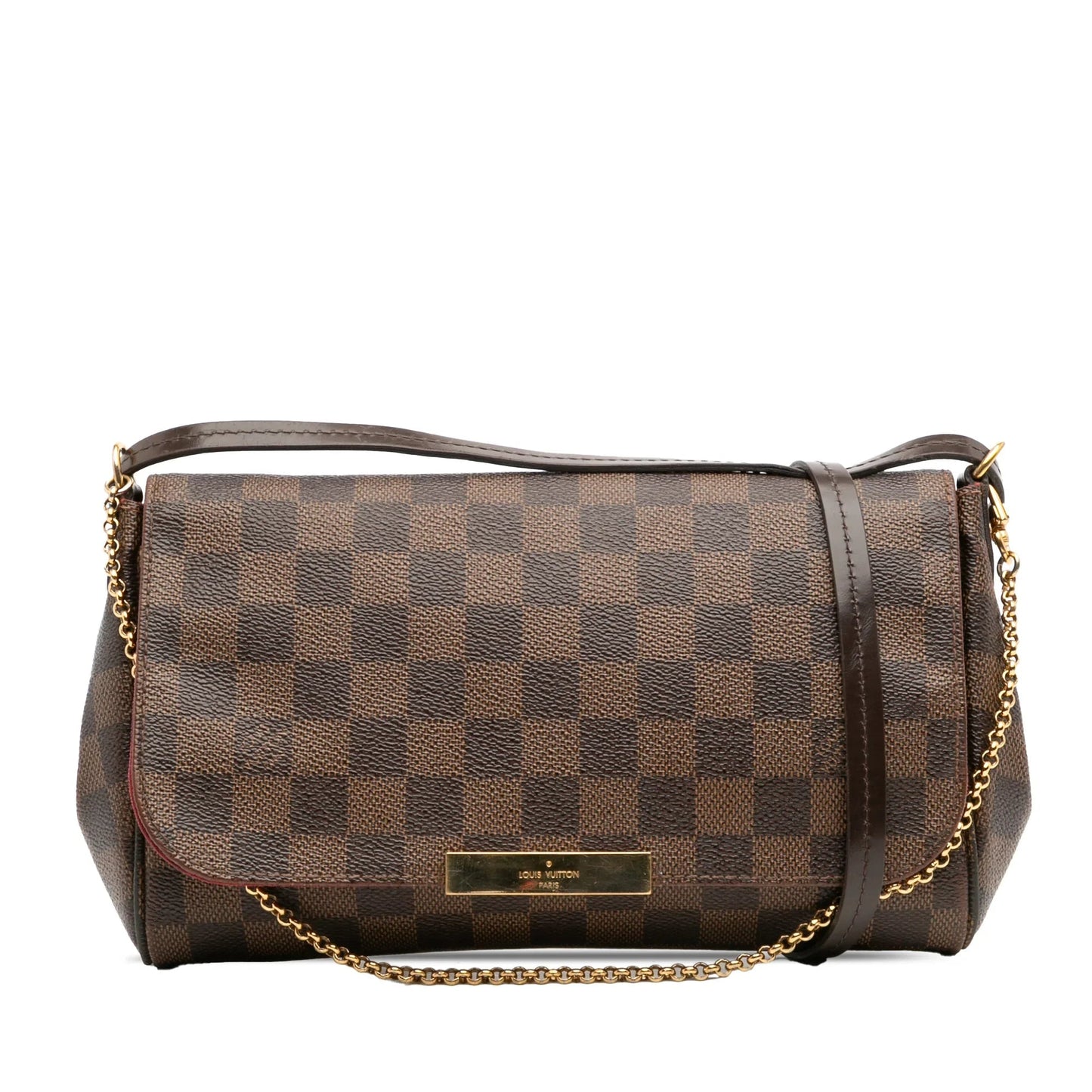 Brown Louis Vuitton Damier Ebene Favorite MM Satchel