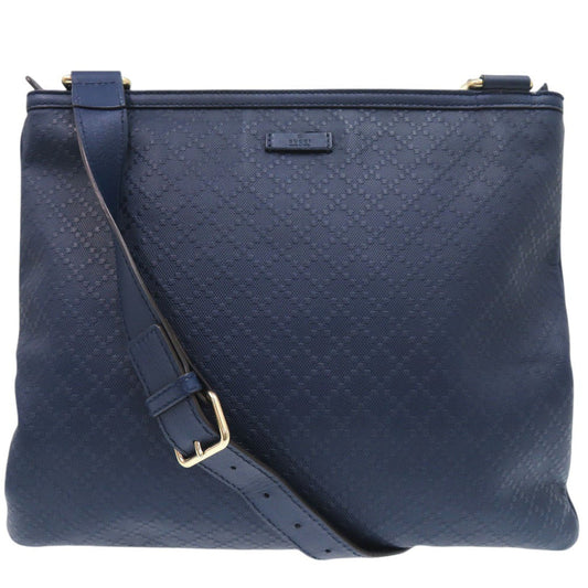 GUCCI Shoulder Bag leather Navy Diamante Pattern A4 Storage Crossbody Diamante Hilary Lux Women