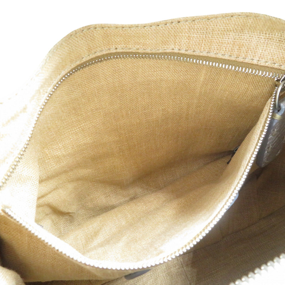 FENDI Shoulder Bag 8BR618 leather Silver Celeria Women