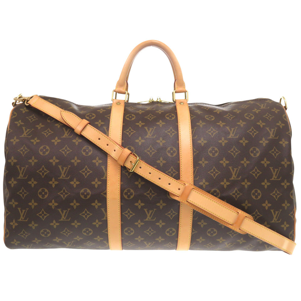 LOUIS VUITTON Boston Duffel bag M41414 Monogram canvas Brown Monogram Keepall bandouliere55
