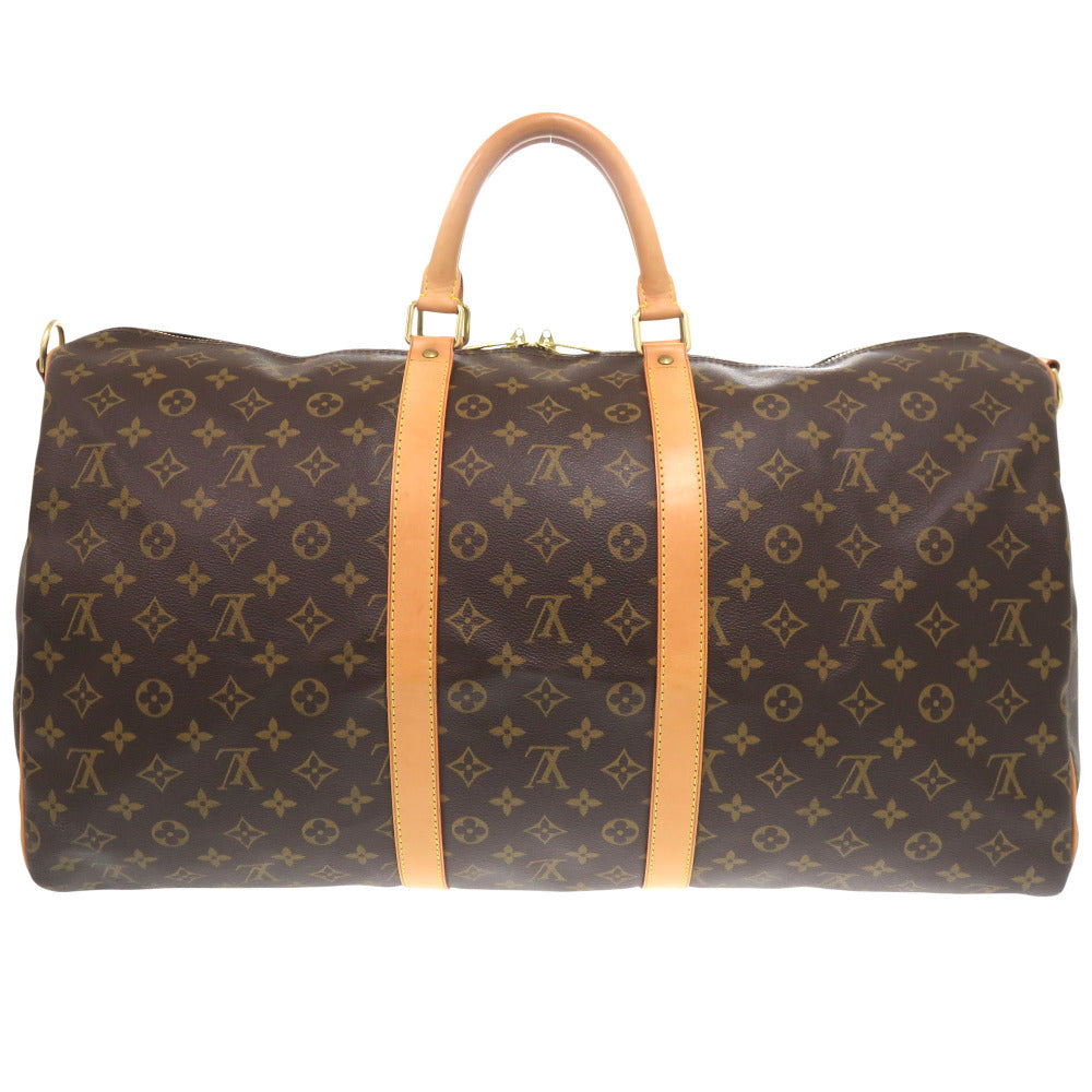 LOUIS VUITTON Boston Duffel bag M41414 Monogram canvas Brown Monogram Keepall bandouliere55
