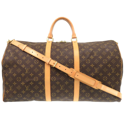 LOUIS VUITTON Boston Duffel bag M41414 Monogram canvas Brown Monogram Keepall bandouliere55