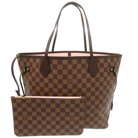LOUIS VUITTON Tote Bag N40598 Damier Azur Canvas Rose valerine Damier New Neverfull MM Women