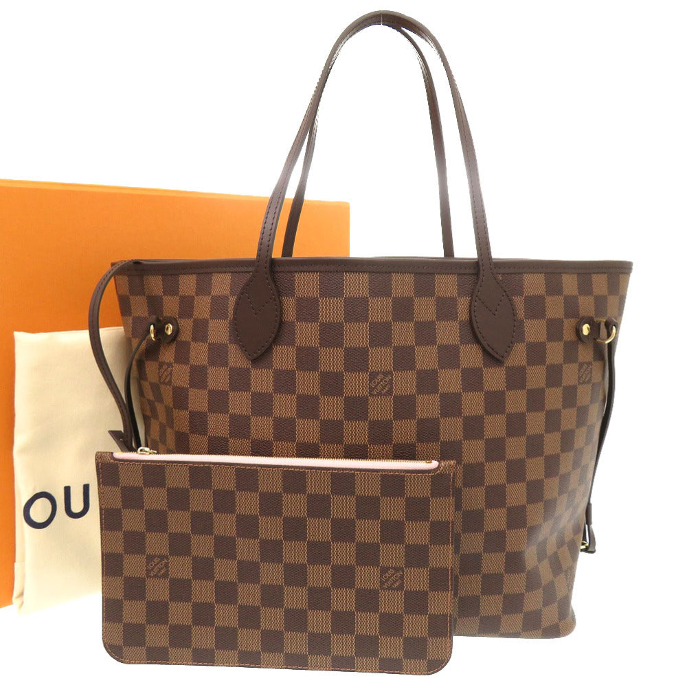 LOUIS VUITTON Tote Bag N40598 Damier Azur Canvas Rose valerine Damier New Neverfull MM Women