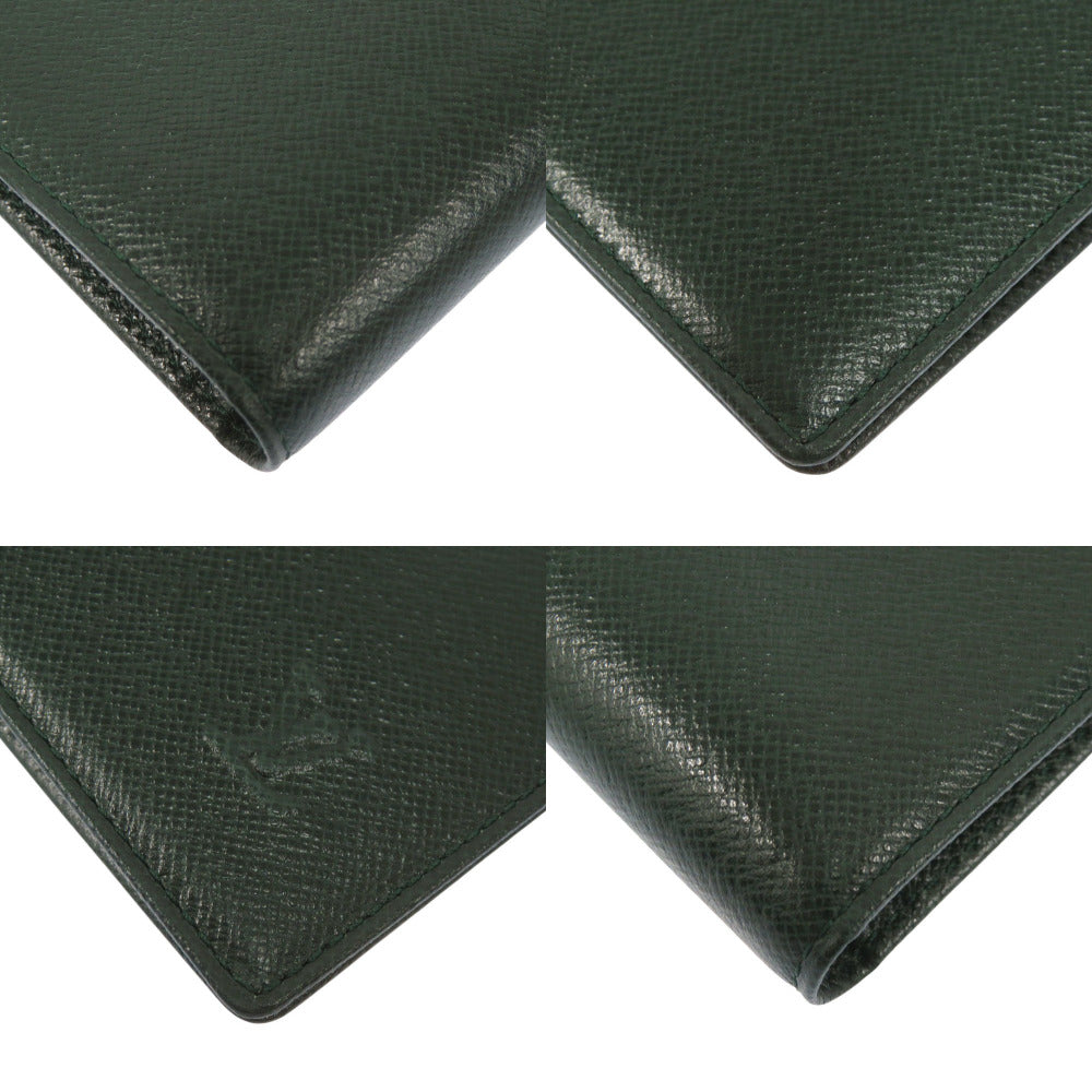 LOUIS VUITTON Long Wallet Purse Taiga green Bill Compartment mens