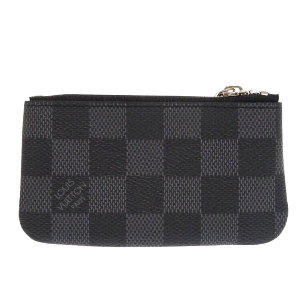 LOUIS VUITTON Coin case N60155 Damier Grafitto Canvas black Damier Graphite Pochette Cre Women
