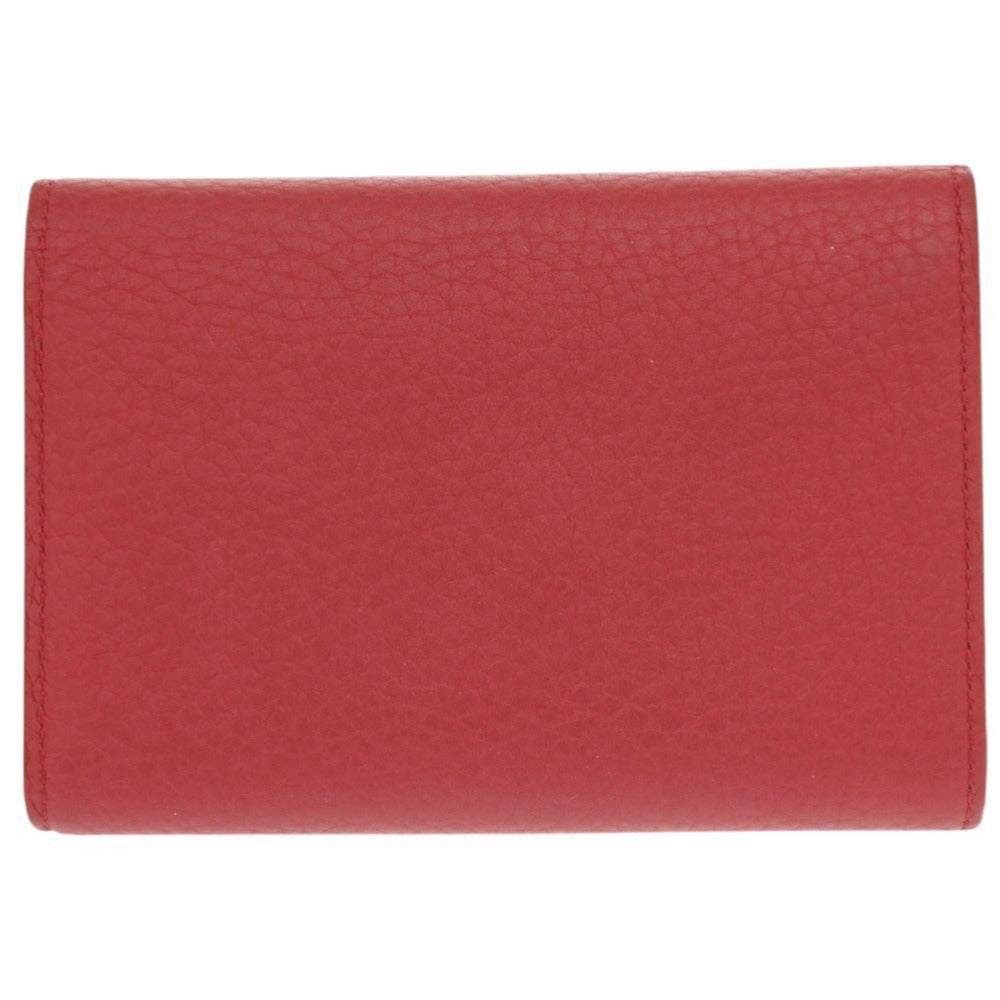 LOUIS VUITTON Tri-fold wallet M62158 leather Red Portefeuille Capsino Compact Women