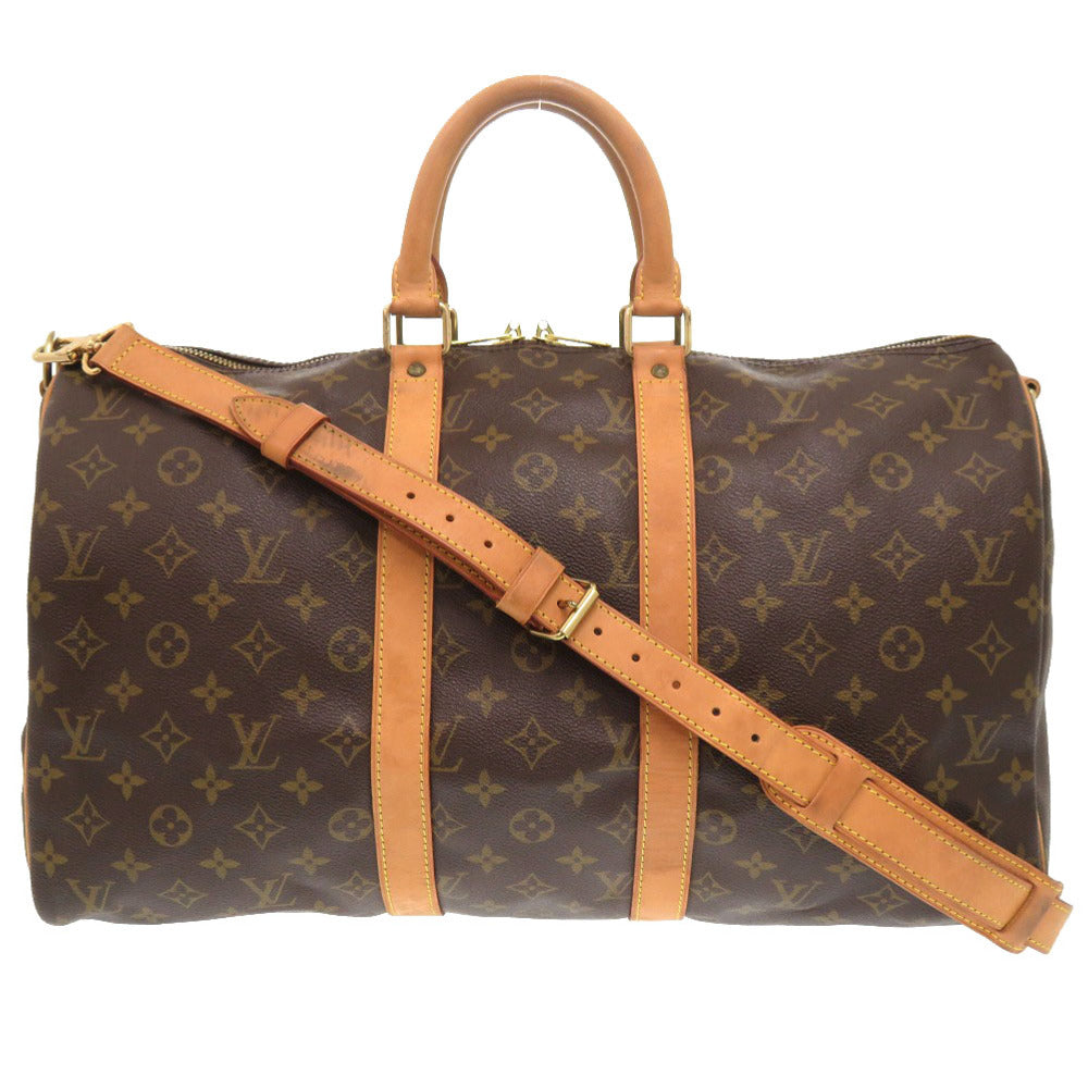 LOUIS VUITTON Boston Duffel bag M41418 Monogram canvas Brown Monogram Keepall bandouliere45 mens