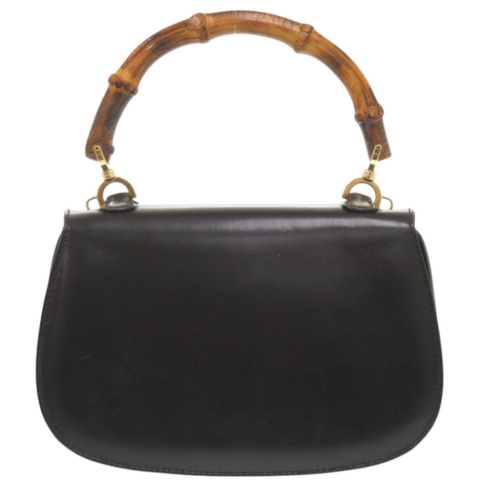 GUCCI Handbag 000 2046 0188 leather black 2WAY Bamboo Women