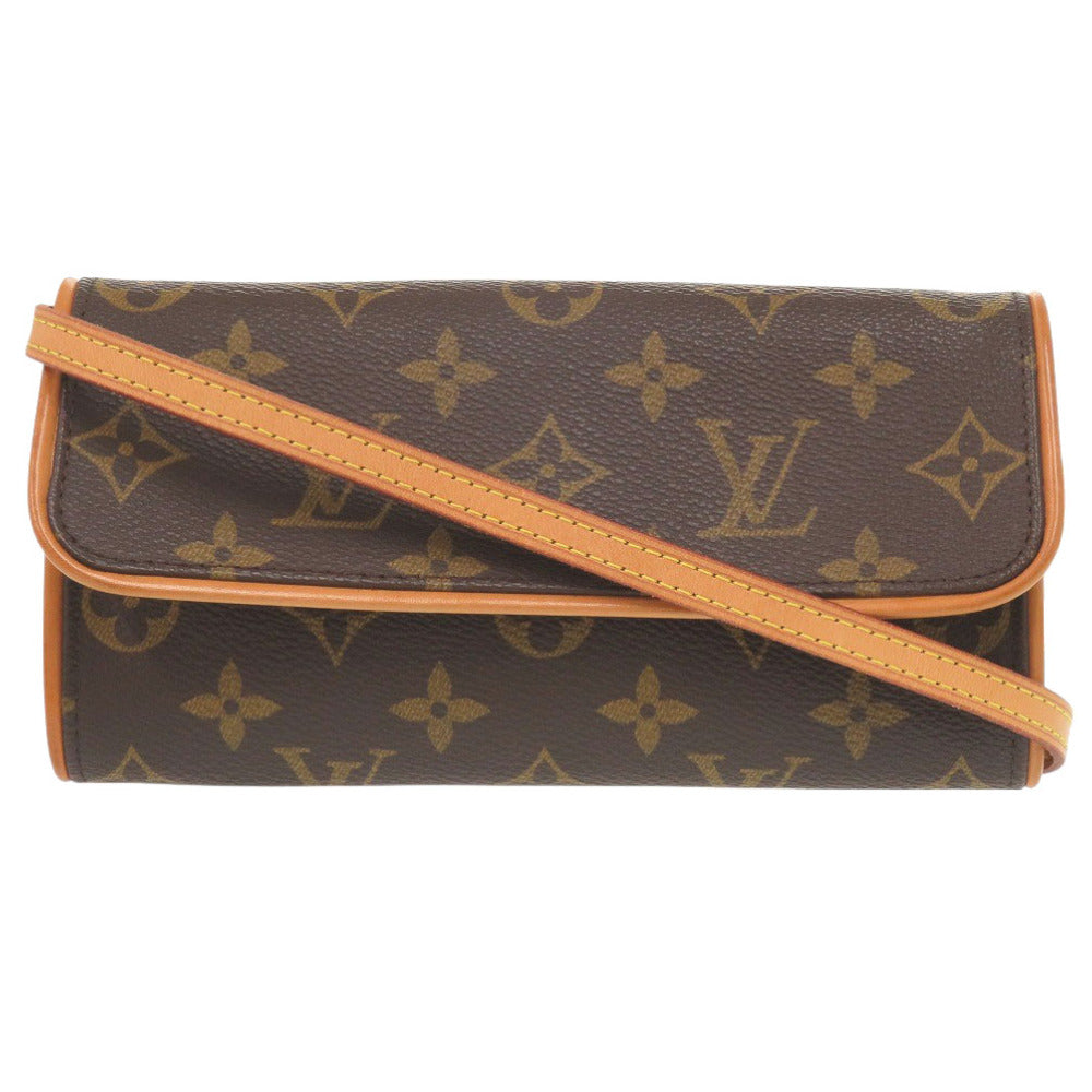 LOUIS VUITTON Shoulder Bag M51854 Monogram canvas Brown Monogram Pochette Twin PM Women