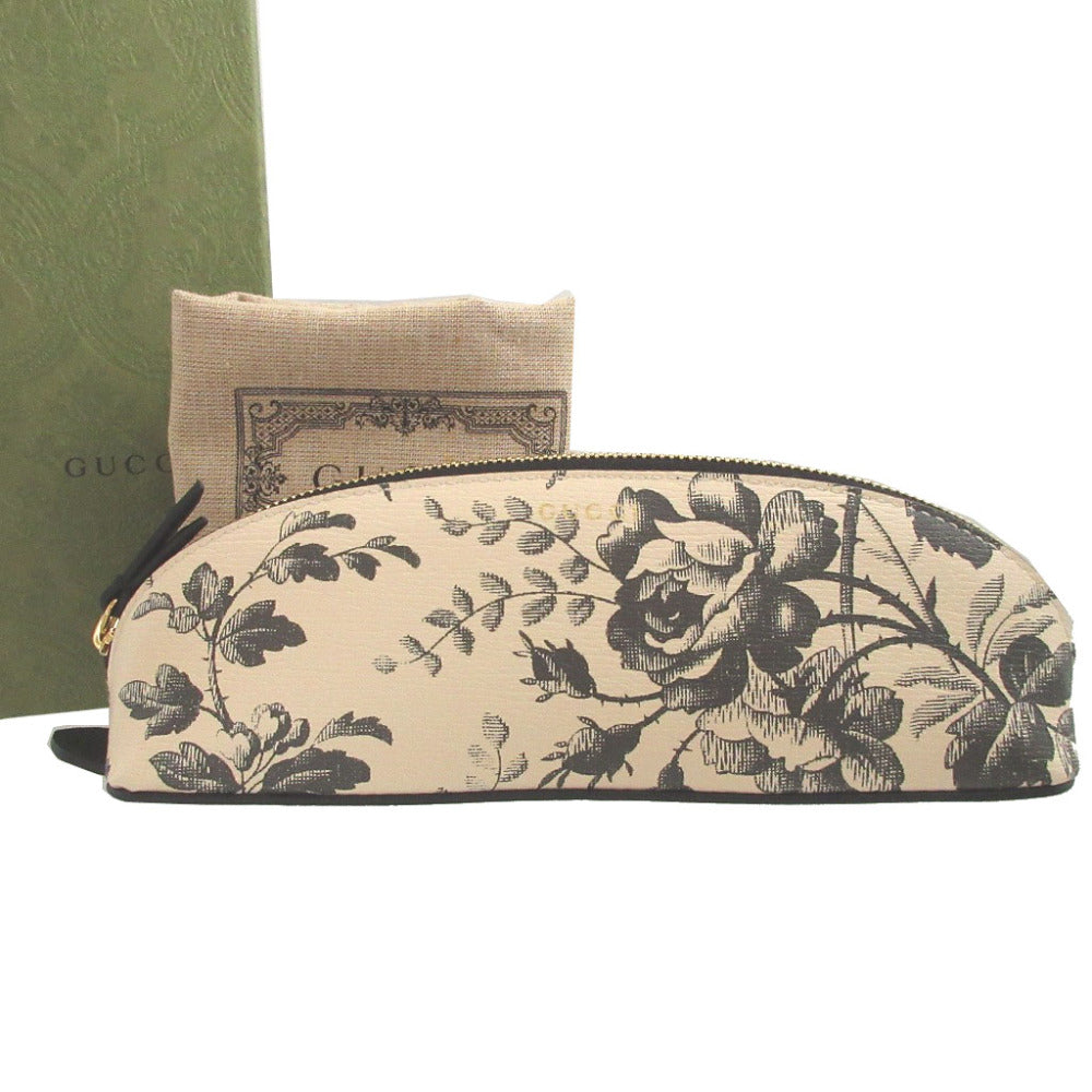 GUCCI pencil case 662130 leather beige Herbarium Women