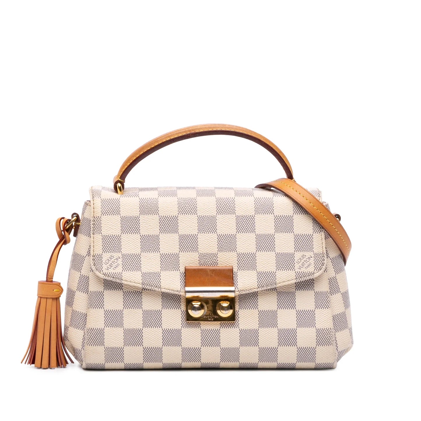 White Louis Vuitton Damier Azur Croisette Satchel